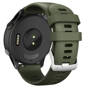 Infostyle 22 mm modni silikonski pašček za pametne ure – Garmin, Samsung Galaxy Watch, Gear S3 – vojaško zelena