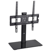 Maclean Maclean MC-450 Univerzalno TV stojalo za TV omarico max. 40kg, max. VESA 400x400 32-65 Kaljeno stekleno podnožje 3-stopenjska nastavitev višine