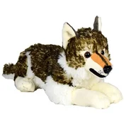 Volk ležeča plišasta figura - 28 cm
