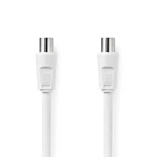 Nedis Koaksialni kabel IEC koaksialni moški IEC koaksialni ženski Ponikljano 90 dB 75 ohmov Dvojno zaščiten 25 0 m Okrogla PVC Bela ovojnica