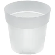 Prosperplast Klasični okrogli prozorni plastični cvetlični lonček 23,5 cm Grower