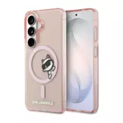 Maska Karl Lagerfeld IML Peekaboo Choupette MagSafe za Samsung S26/ S941B roze