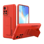 Wozinsky Kickstand Case silikonski ovitek z oporo za Xiaomi Redmi Note 11S/Note 11, rdeča