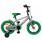 Amigo Sports otroško kolo za fante, 14, siva/zelena