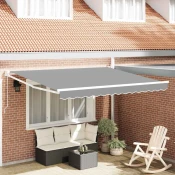 Sklopiva konstrukcija tende Bijeli 350 x 250 cm Aluminij