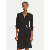 Rinascimento Cocktail obleka CFC0020071002 Črna Regular Fit