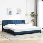 vidaXL Posteljni okvir brez vzmetnice Hanko moder 200x200 cm blago