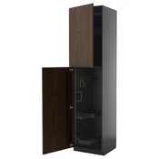 METOD Visoki element-ostava, Crnosiva/Sinarp smeda, 60x60x240 cm