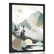 Plakat očarljive Visoke Tatre v skandinavskem dizajnu - 40x60 white
