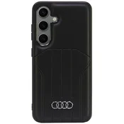 Audi Audijev sintetični usnjeni kovček MagSafe S24 S921 črne barve/črne trde torbe AU-TPUPCMS24-Q5/D1-BK