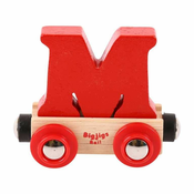 Bigjigs Rail Wagon lesena vlakovna pot - črka M