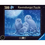 Ravensburger - Puzzle Sove v mesečini neon - 500 kosov