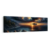 Slika zlata svetloba na gladini - 120x40