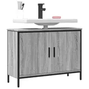Vidaxl vidaXL Omarica za umivalnik, siva, hrast sonoma, 80x30x60 cm
