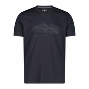 CMP MAN T-SHIRT, muška majica za planinarenje, crna 30T5057