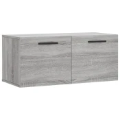 MAISON CHIC Stenska omarica - Zidna omarica siva sonoma 80x36,5x35 cm inženirski les iu798, (22063177)