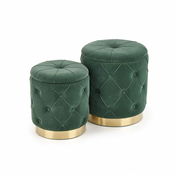 Halmar Stolice POLLY set, dark green (1p=1kpl)