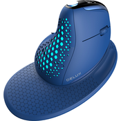 Delux Brezžična vertikalna miška M618XSD BT+2.4G RGB (modra)