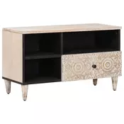 TV ormar s ladicama Bijelo 80 x 33,5 x 46 cm Cvrsto drvo manga