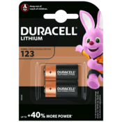 Duracell Baterija litijumska CR123A, 3V, blister 2 kom. - CR123A B2