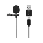 SANDBERG USB streamer mikrofon Clip 126-40 crne