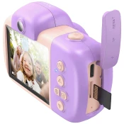 hoco. Dečija kamera, 2 IPS LCD, 32 MPx, FullHD, microSD, pink - DV201 Pink