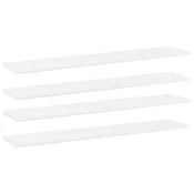 Vidaxl Dodatne police za omaro 4 kosi bele 100x20x1,5 cm iverna pl.