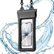 GS Essager ES-FSD04 vodoodporno ohišje IPX8 za telefon, univerzalno, s paščkom, črno