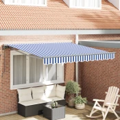 Okvir tende Plava i bijela 300 x 250 cm Poliester s PU premazom
