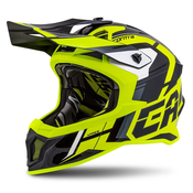 Motocross kaciga Cassida Cross Pro II Contra fluo žuto-sivo-crna