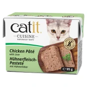 Ekonomicno pakiranje Catit Cuisine pašteta 24 x 95 g - Piletina s jetrom