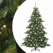 Vidaxl Umetno Zložljivo Božično Drevo Zelena 180 cm PVC in jeklo