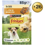 Friskies Vlažna hrana za pse, Adult dog prelivi u sosu Piletina, 26x85g