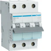 HAGER Automatski osigurac 16A, 3P, B, 6kA MBN316