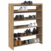 vidaXL Regal za čevlje artisan hrast 80x25x100 cm inženirski les