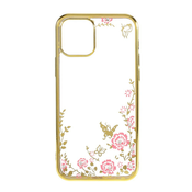 TPU gel ovitek Rhinestone Butterfly za iPhone 12 Pro Max - zlat