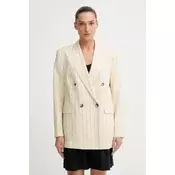rag & bone dvoredni suknjič ženski z lanom Emile