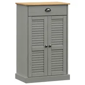 Vidaxl omara za čevlje VIGO siva 60x35x96 cm trdna borovina