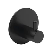 Samolepilna kljuka, okrogla, črna mat - Črna - 48x48x30 mm - Sapho - 24 - Iz nerjavečega jekla - Kljuka - Krožni - 48 - 48 - 30 - 14