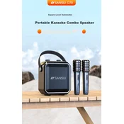 Sansui Bluetooth karaoke zvucnik sa 2 mikrofona D70, Crni