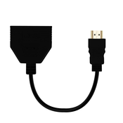LINQ HDMI moški na 2x HDMI ženski multiport adapter/hub, LinQ - crn, (20618054)