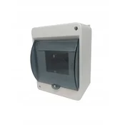 1x5 nadometna modularna razdelilna omarica z dimljenim steklom