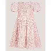 Monsoon Children Haljina za devojcice Constance 3D Rose, Roze