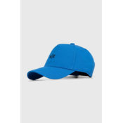 Bombažna bejzbolska kapa Armani Exchange mornarsko modra barva