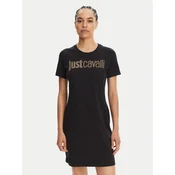 Just Cavalli Vsakodnevna obleka 78PAOE15 Črna Regular Fit