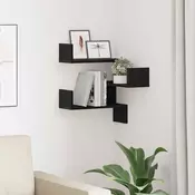 Polica na zidu Crni hrast 40 x 40 x 49,5 cm Konstruirano drvo