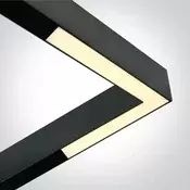 LINEARNA KUTNA LED SVJETILJKA ZA MAXI MAGNETNE ŠINE 25W/48V/CCT/2000lm DALI CRNA DM42100EL/B/V