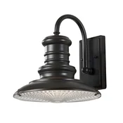 Elstead Lighting Elstead Redding Station 1 luč, zunanja srednja kupolasta stenska svetilka, restavrirana bronasta, IP44, E27, (22099994)