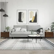 Greatstore Klubske mizice 2 kosa rjavi hrast 50x50x40 cm inženirski les