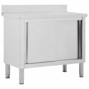 Radni stol s kliznim vratima 100 x 50 x (95 - 97) cm od celika